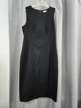 NWT H&M Black Sleeveless Midi Sheath Dress